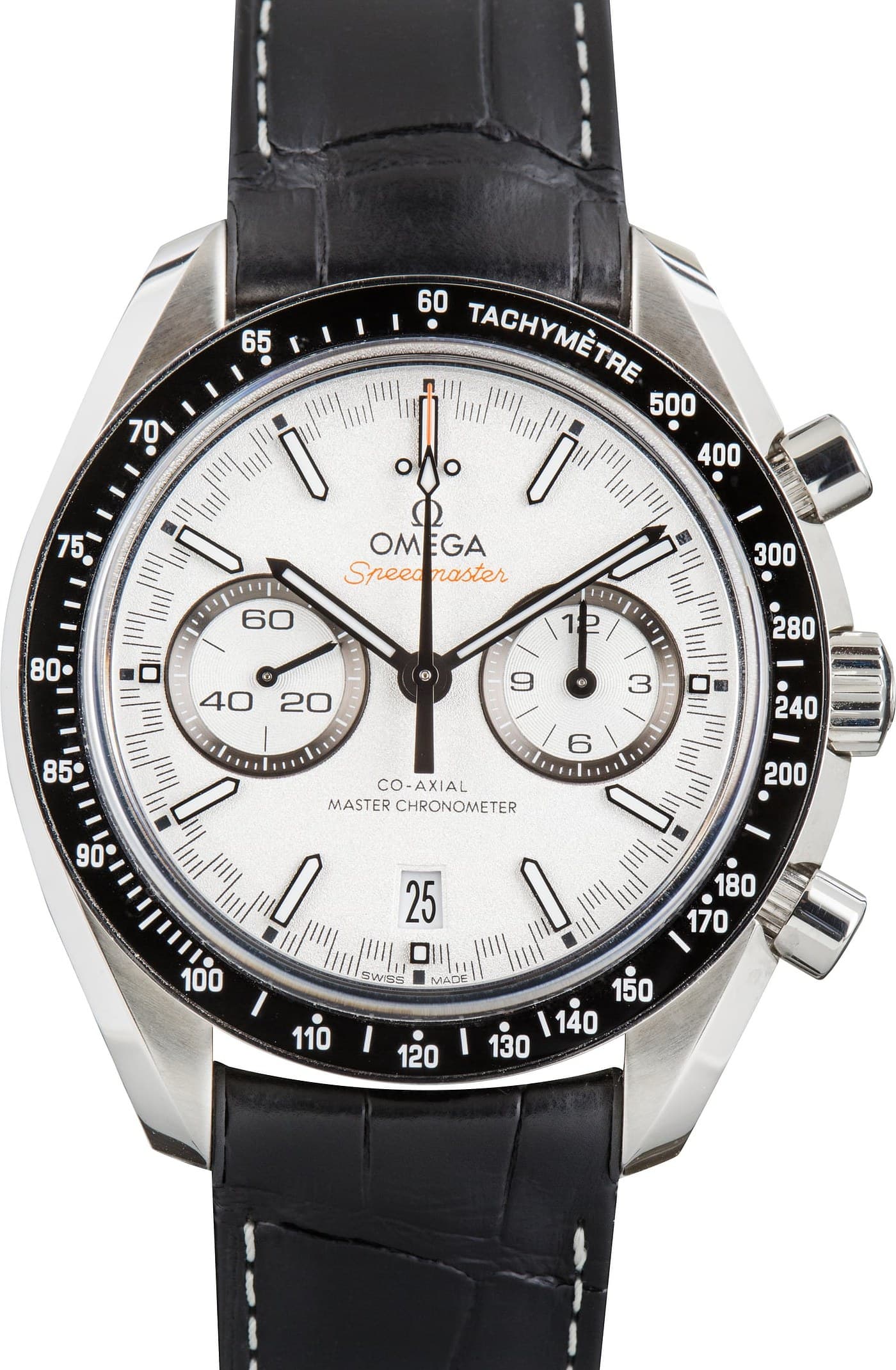 Stainless Steel Omega Speedmaster Racing White Dial — view 1