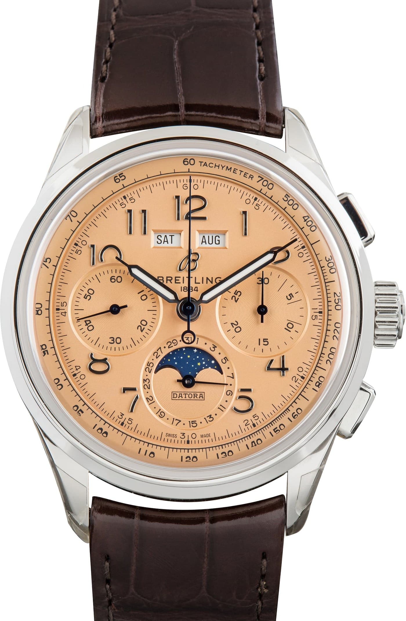 Factory Stickered Breitling Premier B25 Datora 42 Stainless Steel — view 1