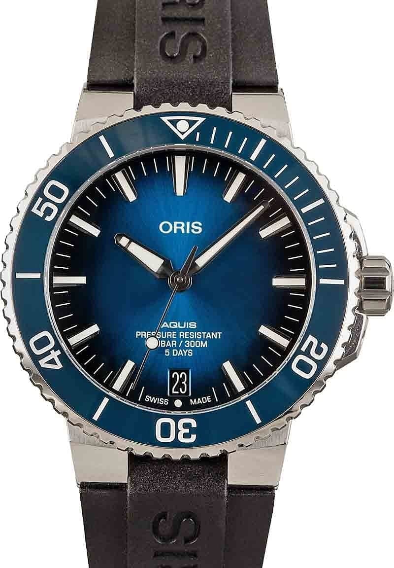 Oris Aquis Date Calibre 400 Steel on Rubber Strap — view 1